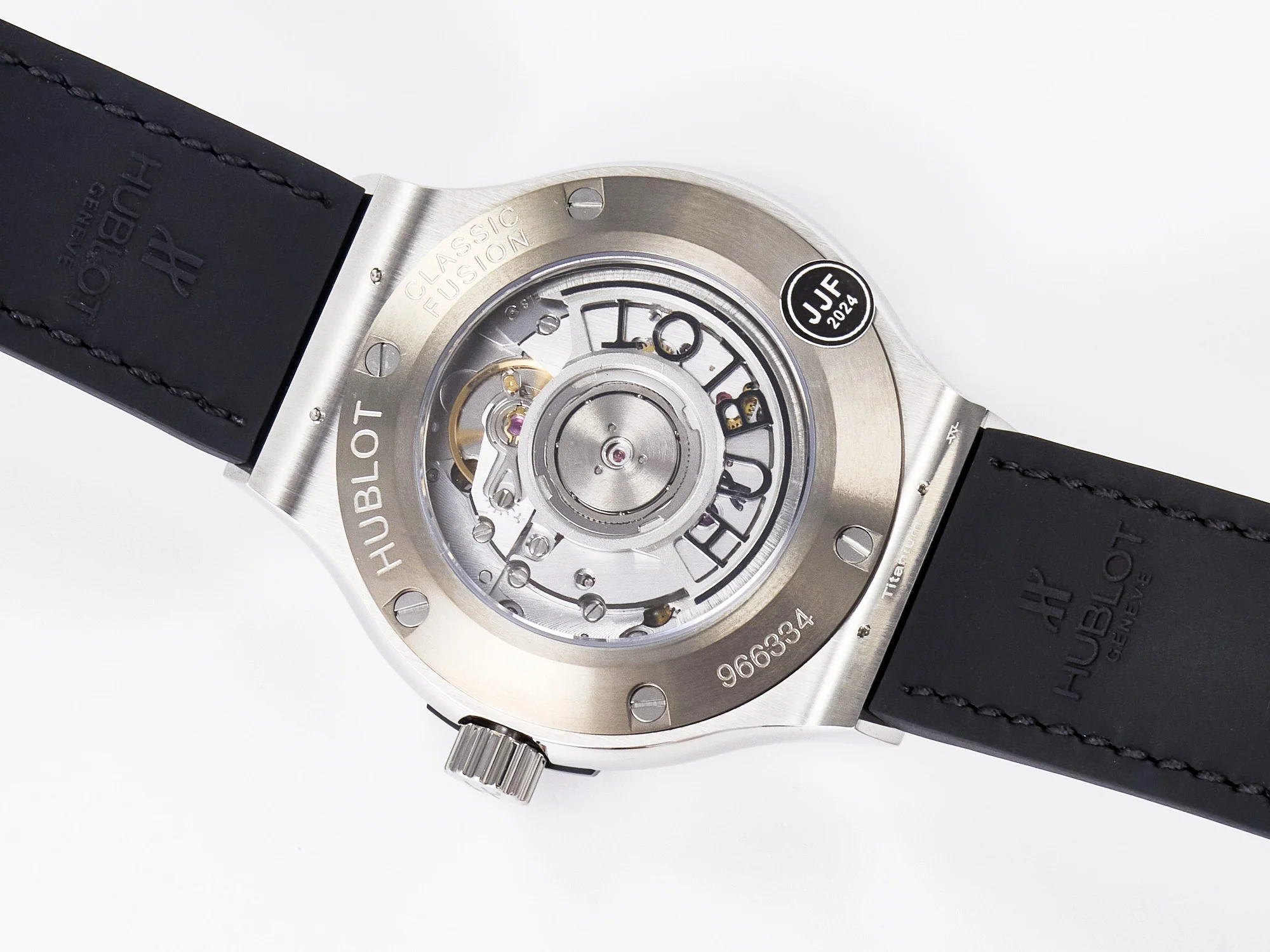 Classic Fusion 38mm SS JJF 1:1 Best Edition Black Dial on Black Gummy Leather Strap