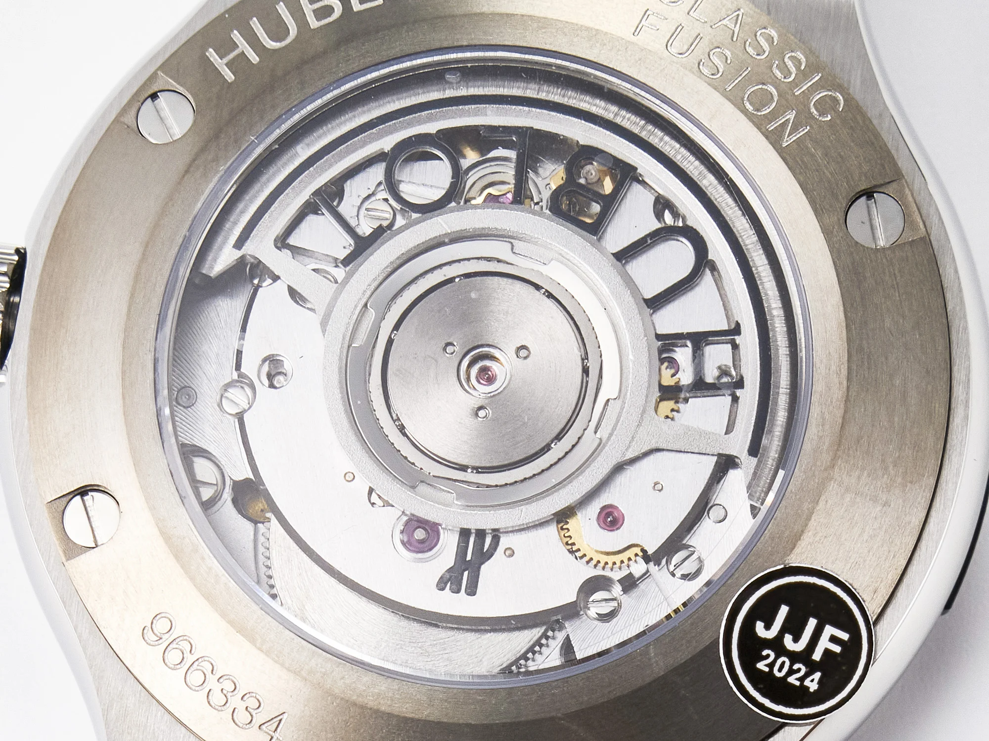 Classic Fusion 38mm SS JJF 1:1 Best Edition Black Dial on Black Gummy Leather Strap