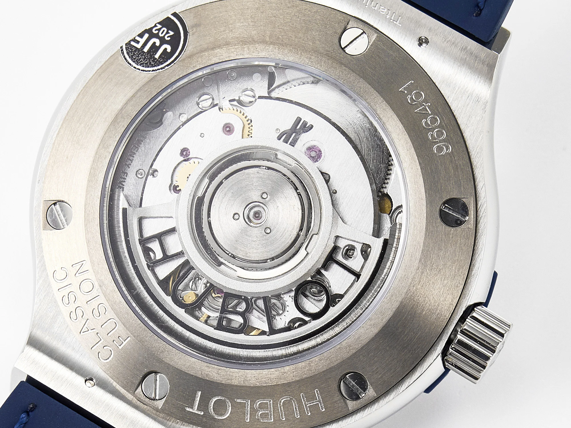 Classic Fusion 38mm SS JJF 1:1 Best Edition Blue Dial on Blue Gummy Leather Strap