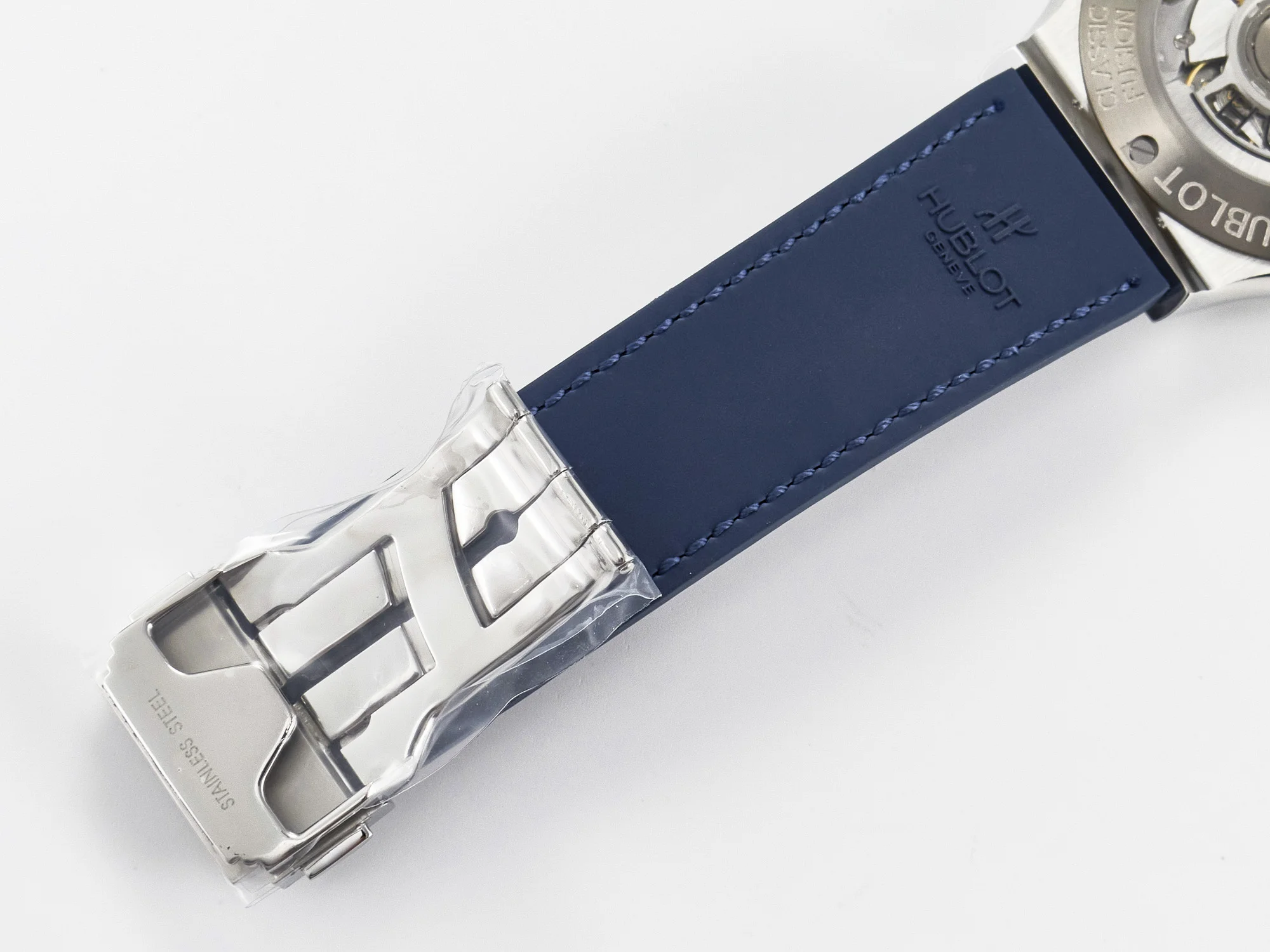 Classic Fusion 42mm SS JJF 1:1 Best Edition Blue Dial on Blue Gummy Leather Strap