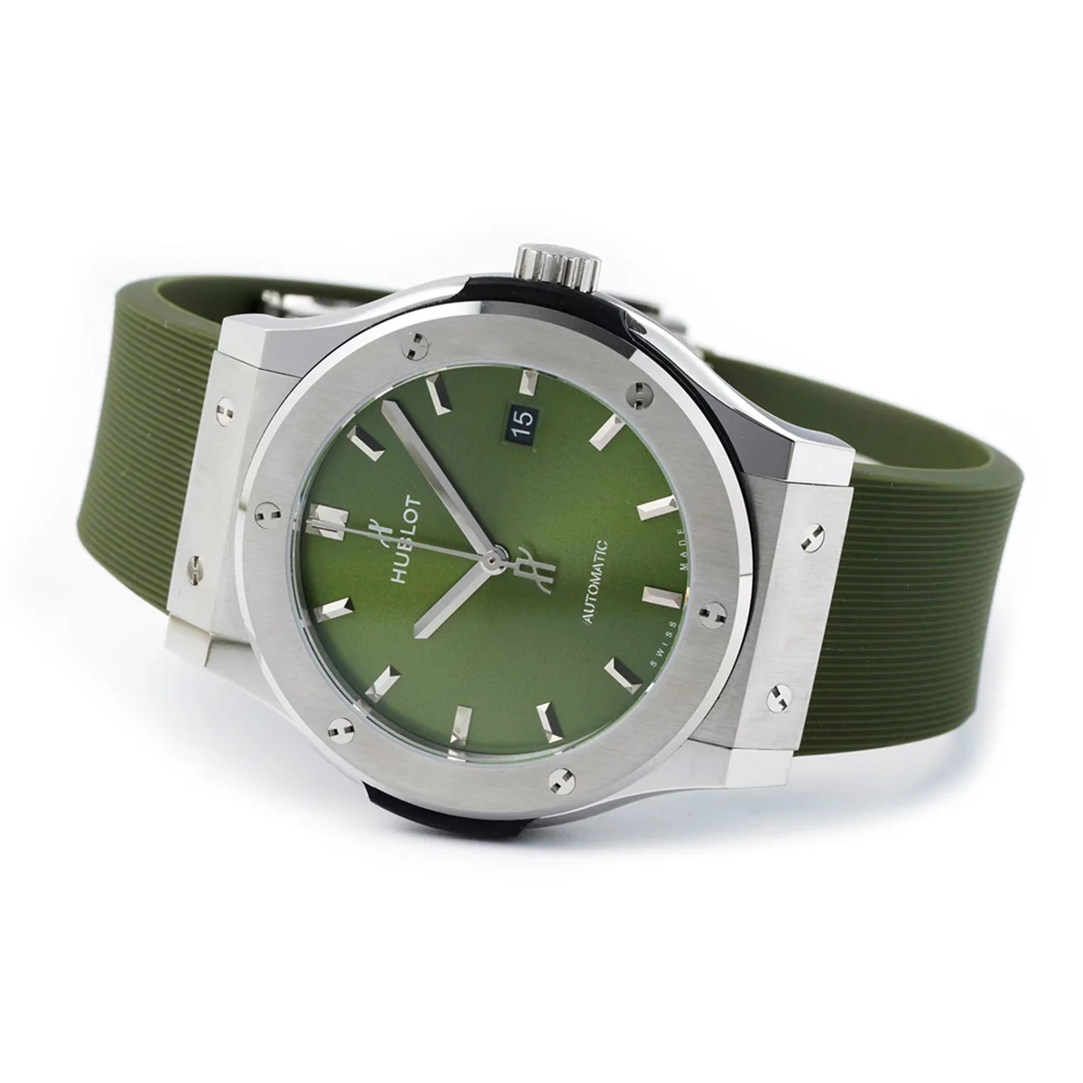 Classic Fusion Automatic 42mm Green Dial on Rubber Strap