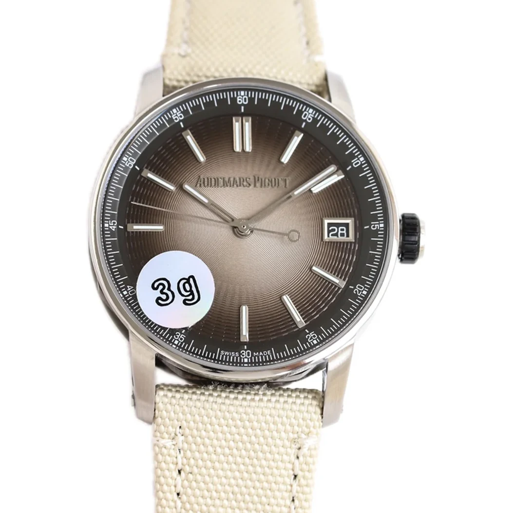 CODE 11.59 Ref.15210 Brown Dial in Beige Nylon Strap