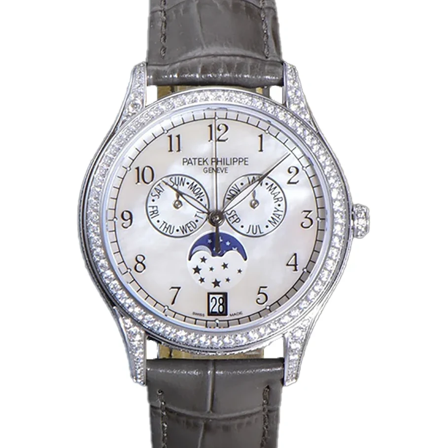 Complications 4948G Annual Calendar Moonphase MOP Dial in White Gold on Leather Strap