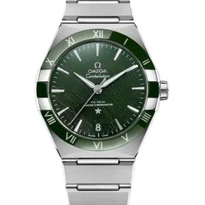 Constellation Co-Axial Master Chronometer 41mm Green Dial with Ceramic Bezel on Bracelet