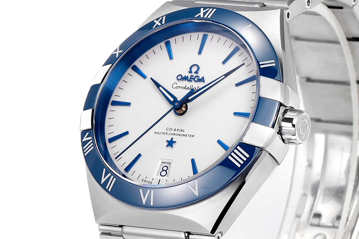 Constellation Co-Axial Master Chronometer 41mm White Dial with Ceramic Bezel on Bracelet