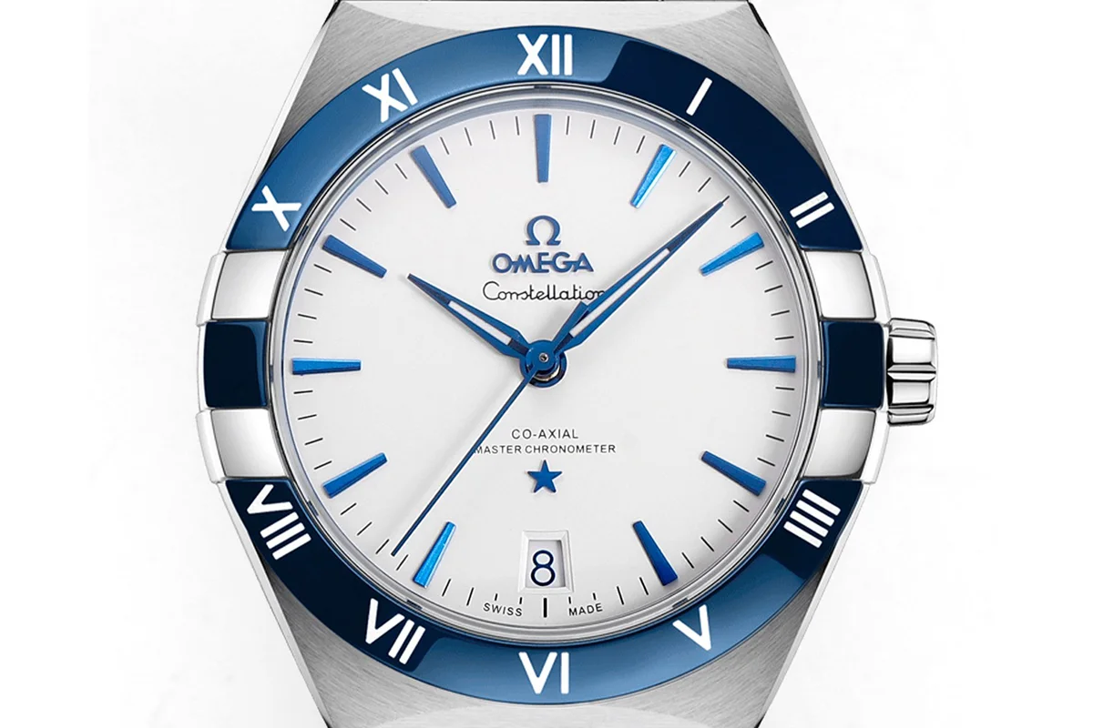 Constellation Co-Axial Master Chronometer 41mm White Dial with Ceramic Bezel on Bracelet