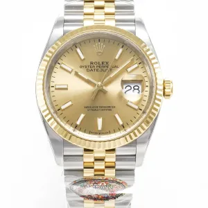 DateJust 36 126233 Clean 1:1 Best Edition 904L Steel YG Stick Dial on SS/YG Jubilee Bracelet VR3235