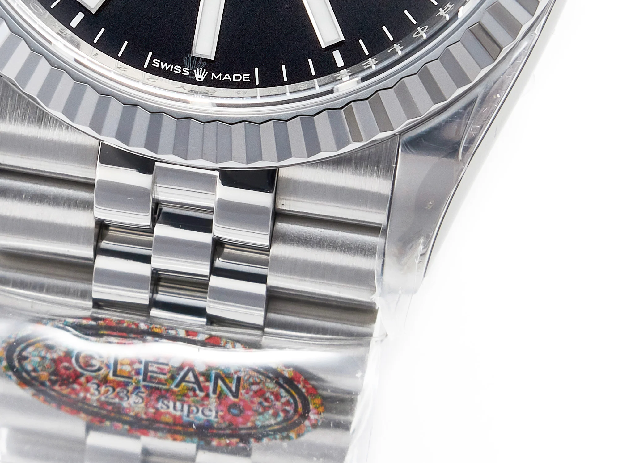 DateJust 36 126234 904L SS Clean 1:1 Best Edition Fluted Bezel Black Dial on Jubilee Bracelet VR3235