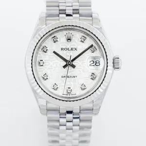 Datejust 36 126234 White Dial with Diamond Markers in Steel on Jubilee Bracelet