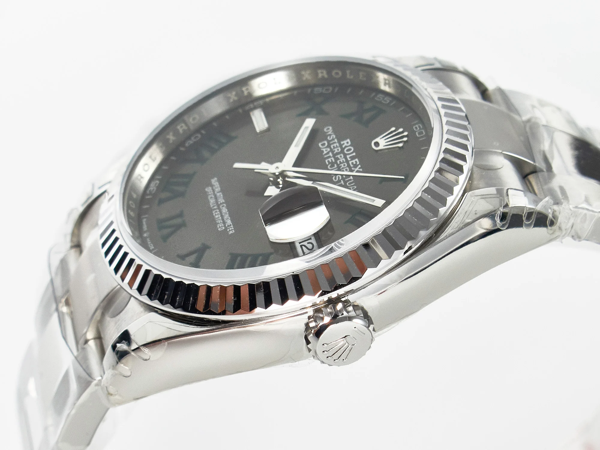 DateJust 36 SS 116234 VSF 1:1 Best Edition 904L Steel Gray Green Roman Dial on oyster Bracelet VS3235
