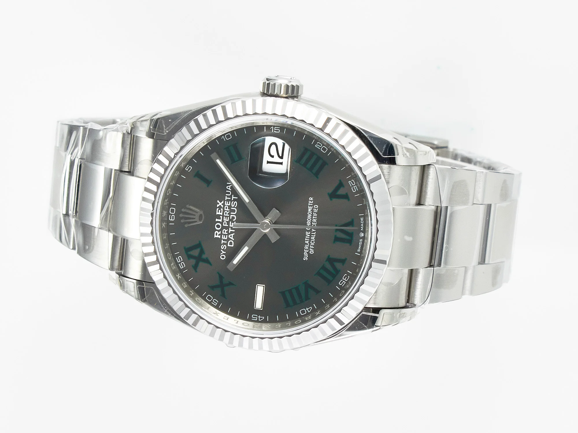 DateJust 36 SS 116234 VSF 1:1 Best Edition 904L Steel Gray Green Roman Dial on oyster Bracelet VS3235