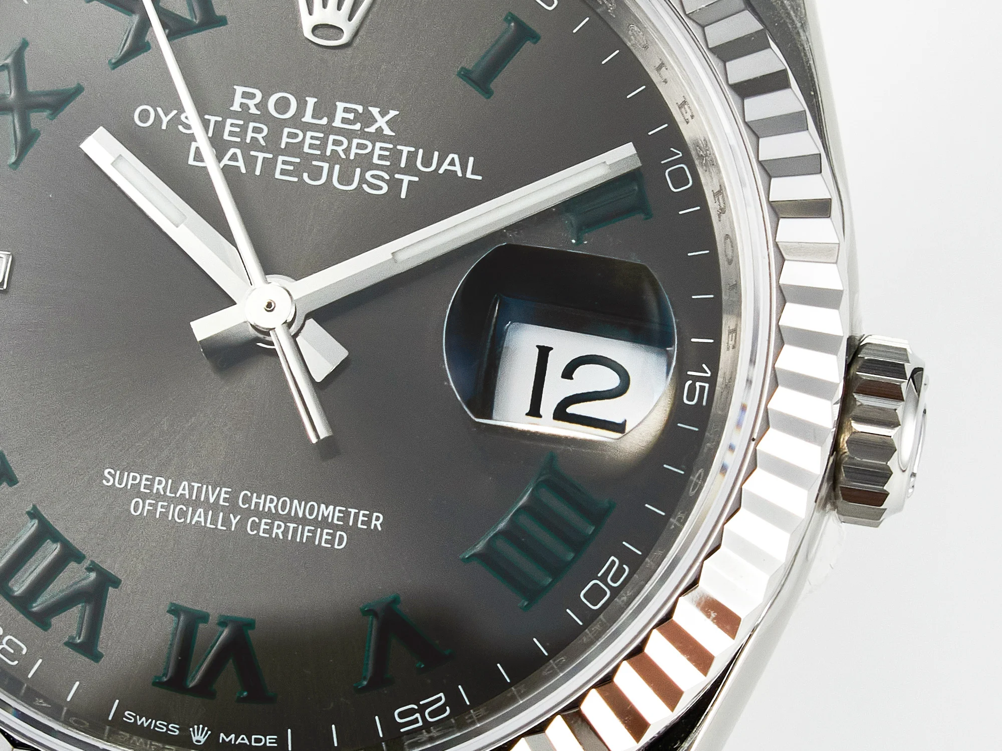 DateJust 36 SS 116234 VSF 1:1 Best Edition 904L Steel Gray Green Roman Dial on oyster Bracelet VS3235