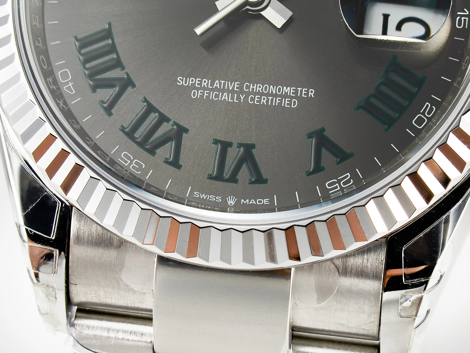DateJust 36 SS 116234 VSF 1:1 Best Edition 904L Steel Gray Green Roman Dial on oyster Bracelet VS3235