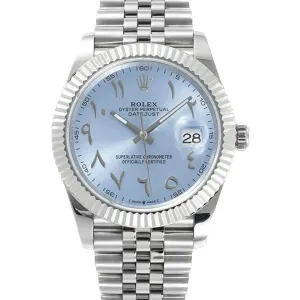 Datejust 41 126300 Ice Blue Dial with Arabic Numerals in Steel