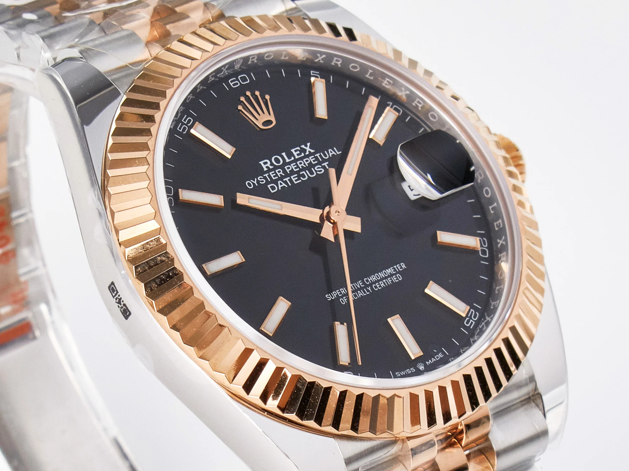 DateJust 41 126331 ARF 1:1 Best Edition 904L Steel Black Dial on SS/RG Jubilee Bracelet SH3235(Gain Weight)