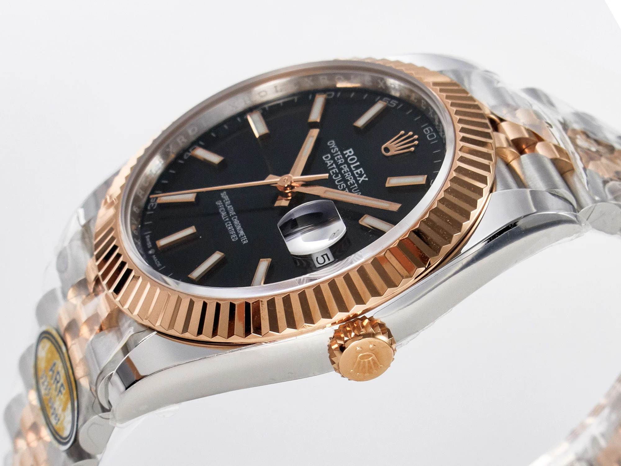DateJust 41 126331 ARF 1:1 Best Edition 904L Steel Black Dial on SS/RG Jubilee Bracelet SH3235(Gain Weight)
