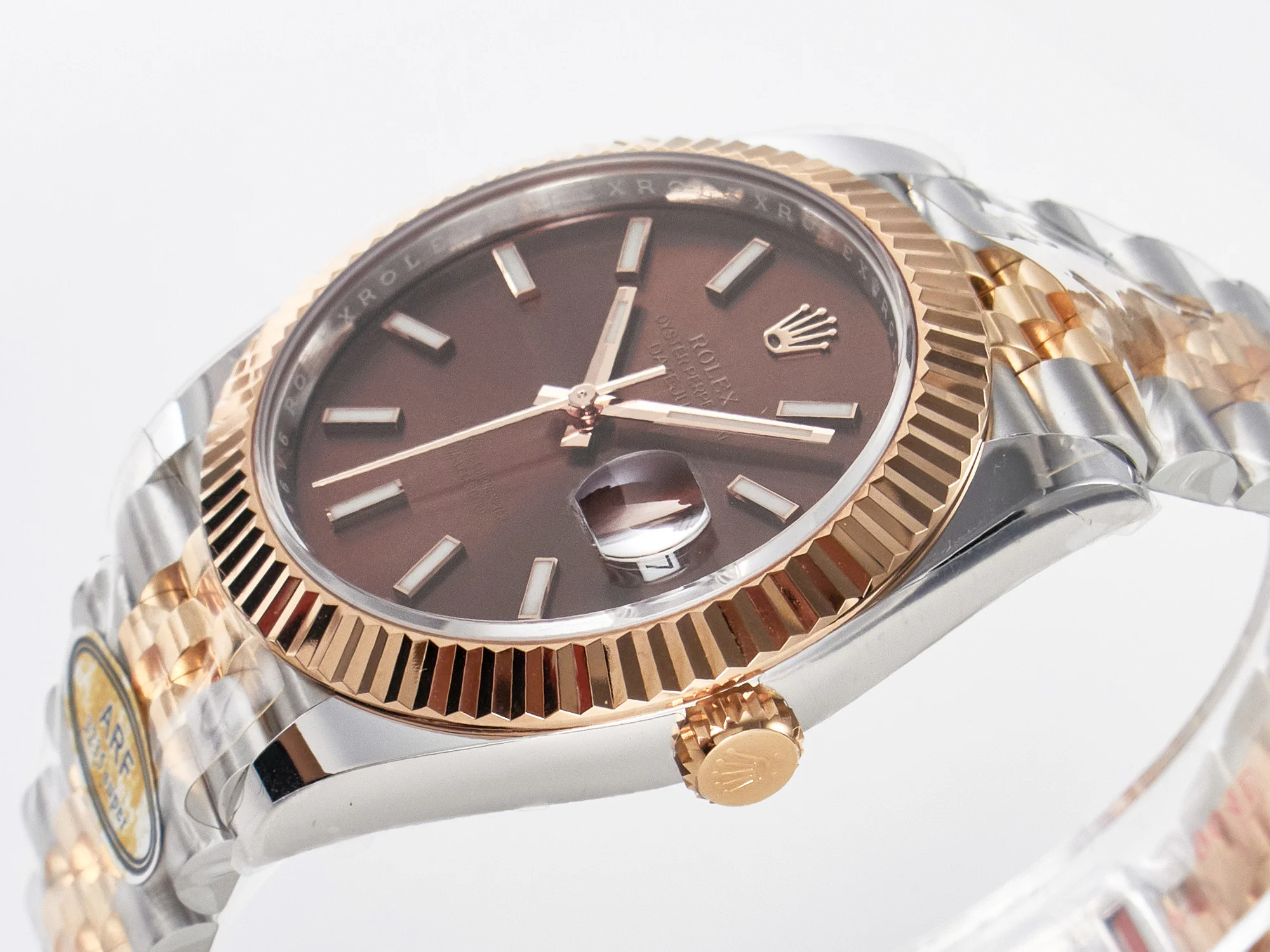 DateJust 41 126331 ARF 1:1 Best Edition 904L Steel Brown Dial on SS/RG Jubilee Bracelet SH3235(Gain Weight)