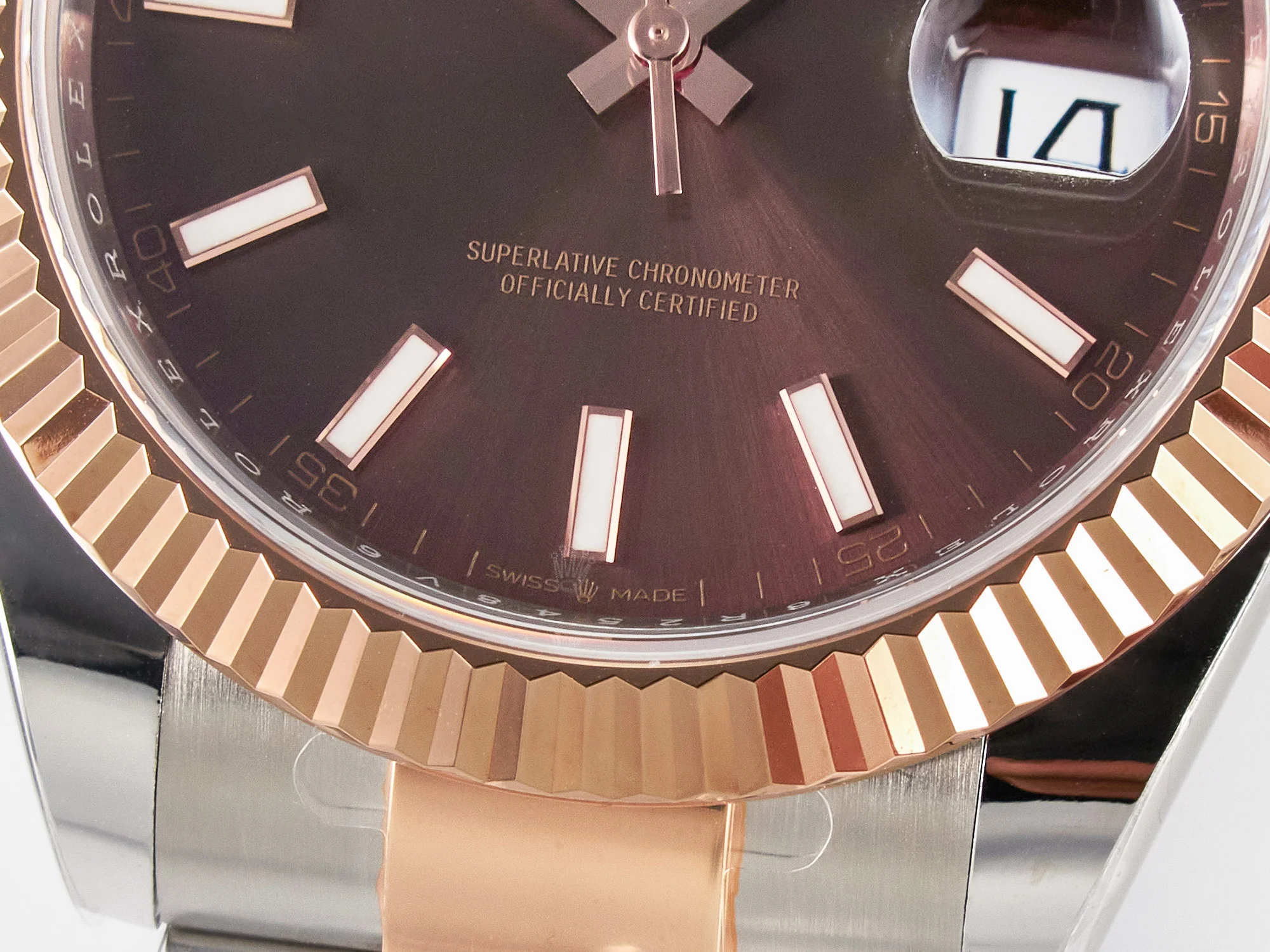DateJust 41 126331 ARF 1:1 Best Edition 904L Steel Brown Dial on SS/RG Oyster Bracelet SH3235(Gain Weight)