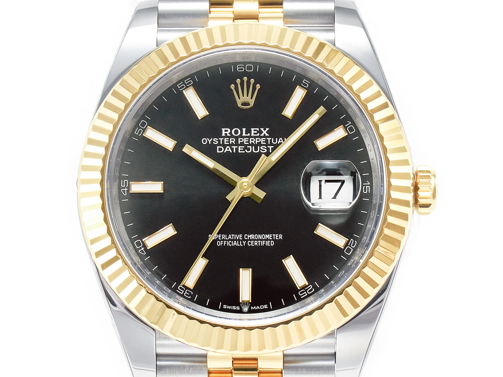 DateJust 41 126333 904L SS/RG Clean 1:1 Best Edition Steel Black Stick Dial on Jubilee Bracelet VR3235