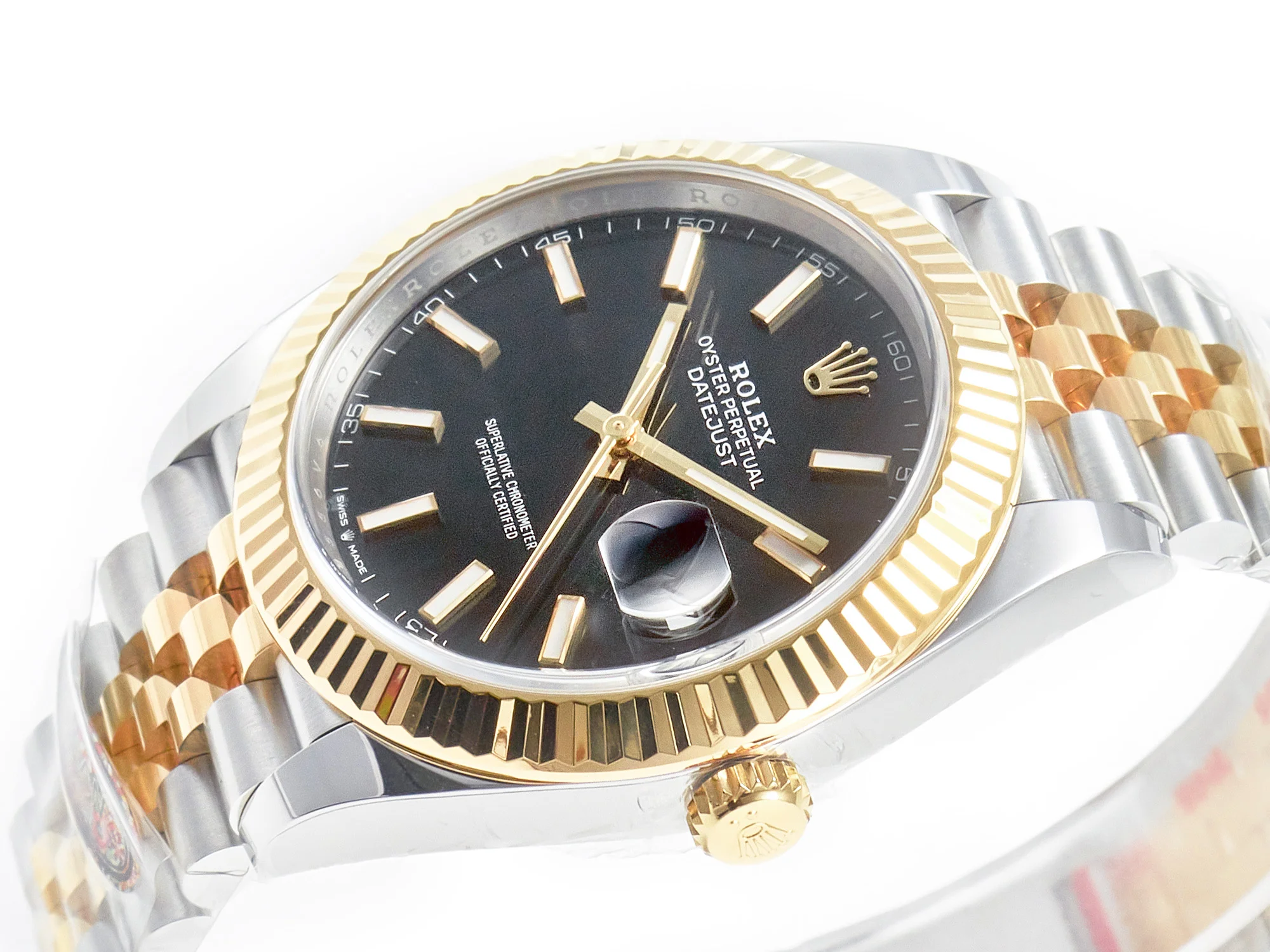 DateJust 41 126333 904L SS/RG Clean 1:1 Best Edition Steel Black Stick Dial on Jubilee Bracelet VR3235