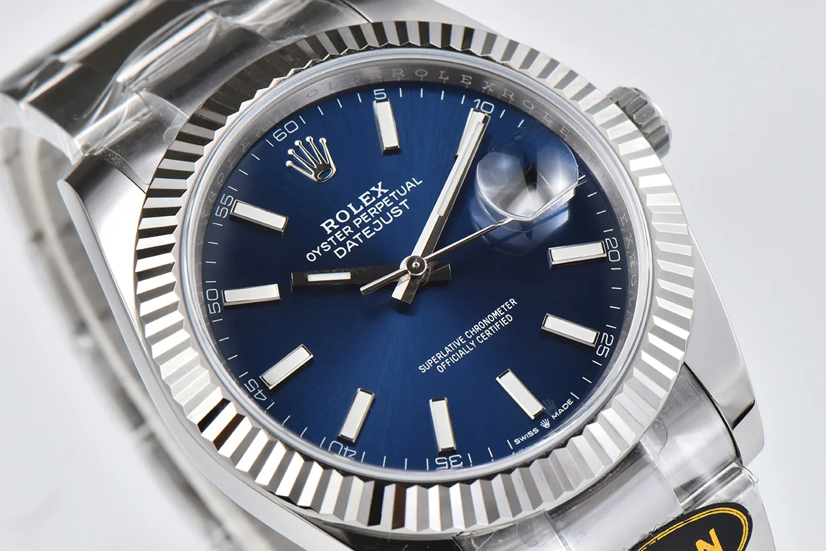 Datejust 41 126334 Blue Dial Stick Markers on Oyster Bracelet