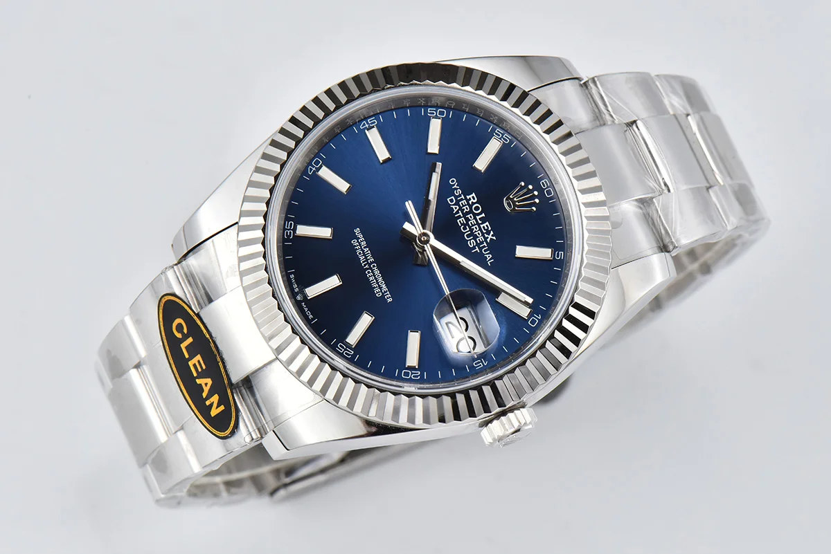 Datejust 41 126334 Blue Dial Stick Markers on Oyster Bracelet