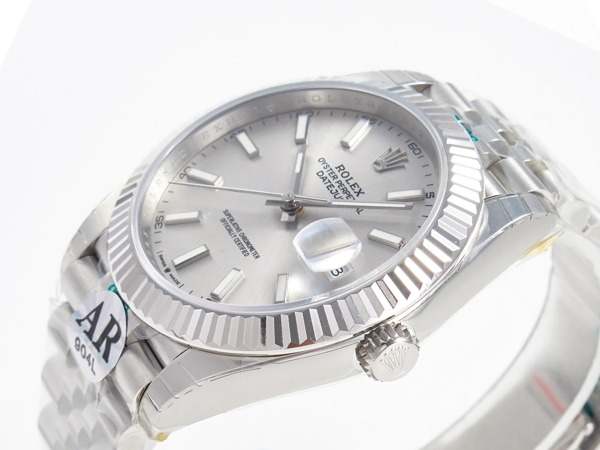 DateJust 41 126334 Fluted Bezel ARF 1:1 Best Edition 904L Steel Silver Stick Dial on Jubilee Bracelet VR3235