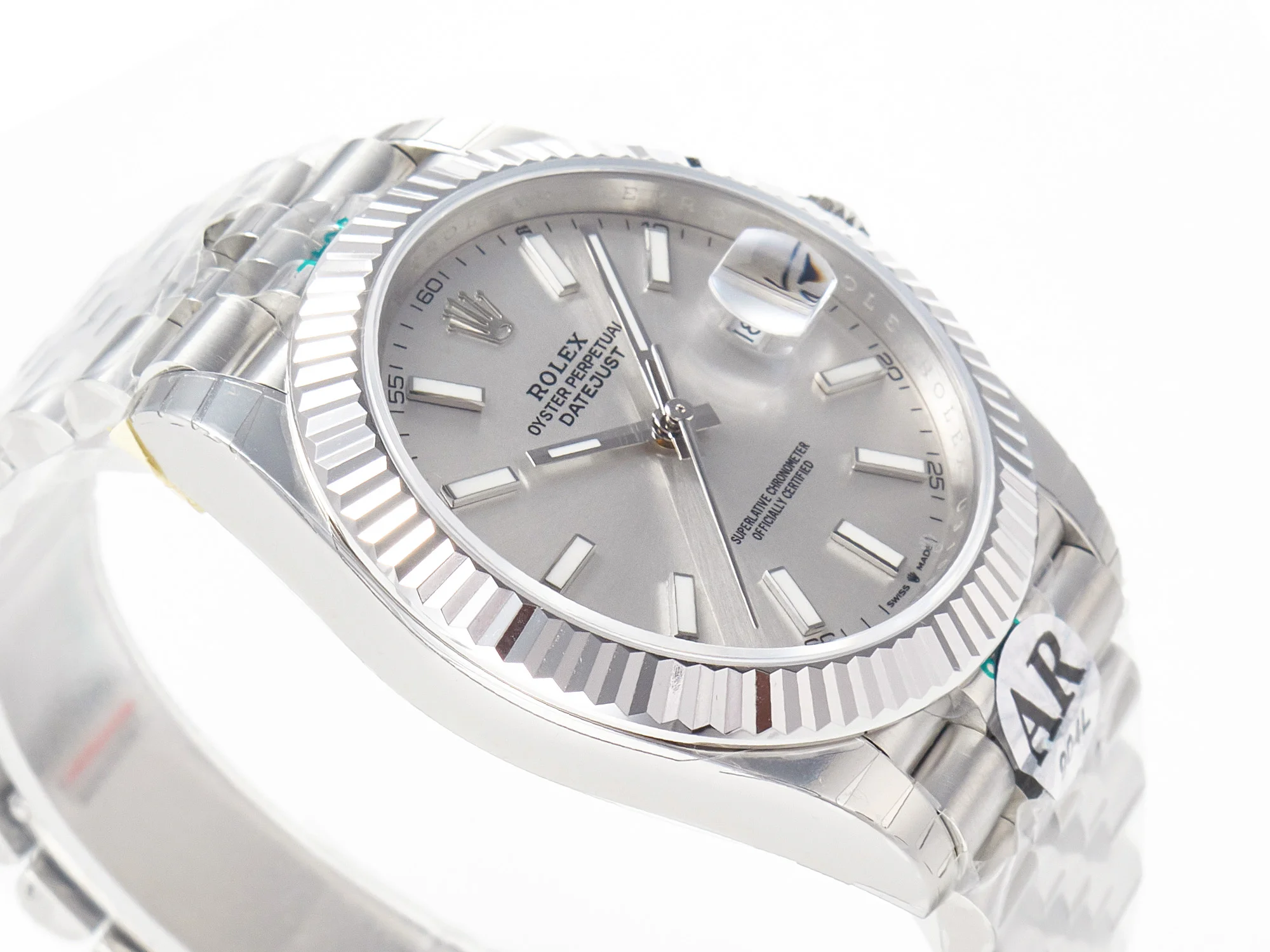 DateJust 41 126334 Fluted Bezel ARF 1:1 Best Edition 904L Steel Silver Stick Dial on Jubilee Bracelet VR3235