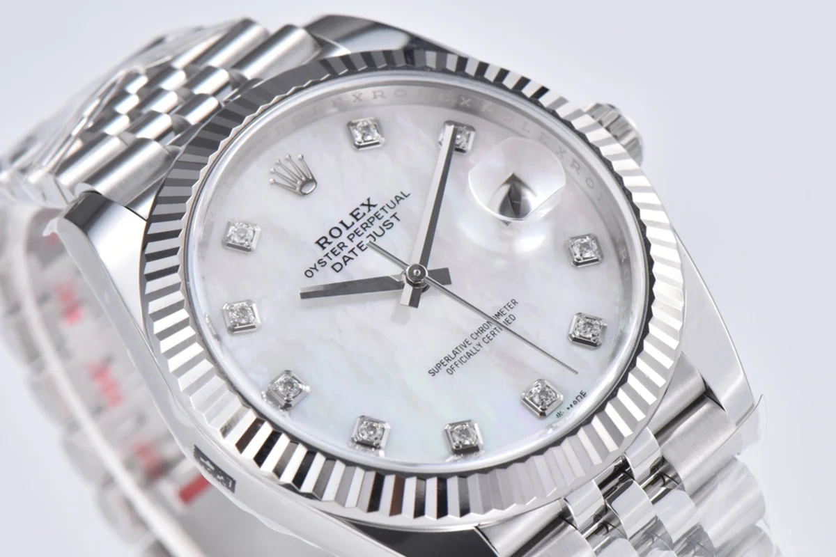 Datejust 41 126334 MOP Dial Diamond Markers on Jubilee Bracelet