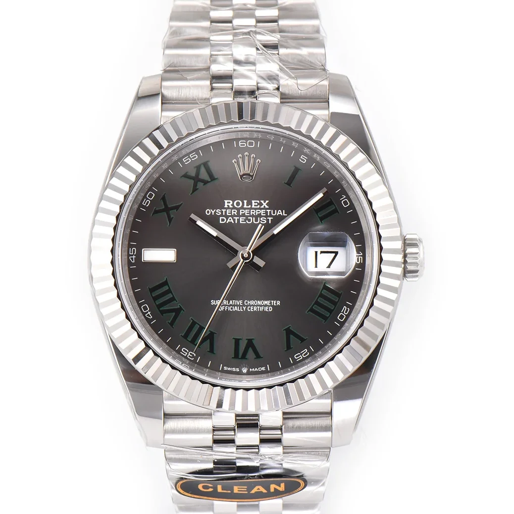 Datejust 41 126334 Slate Dial Stick Markers on Jubilee Bracelet