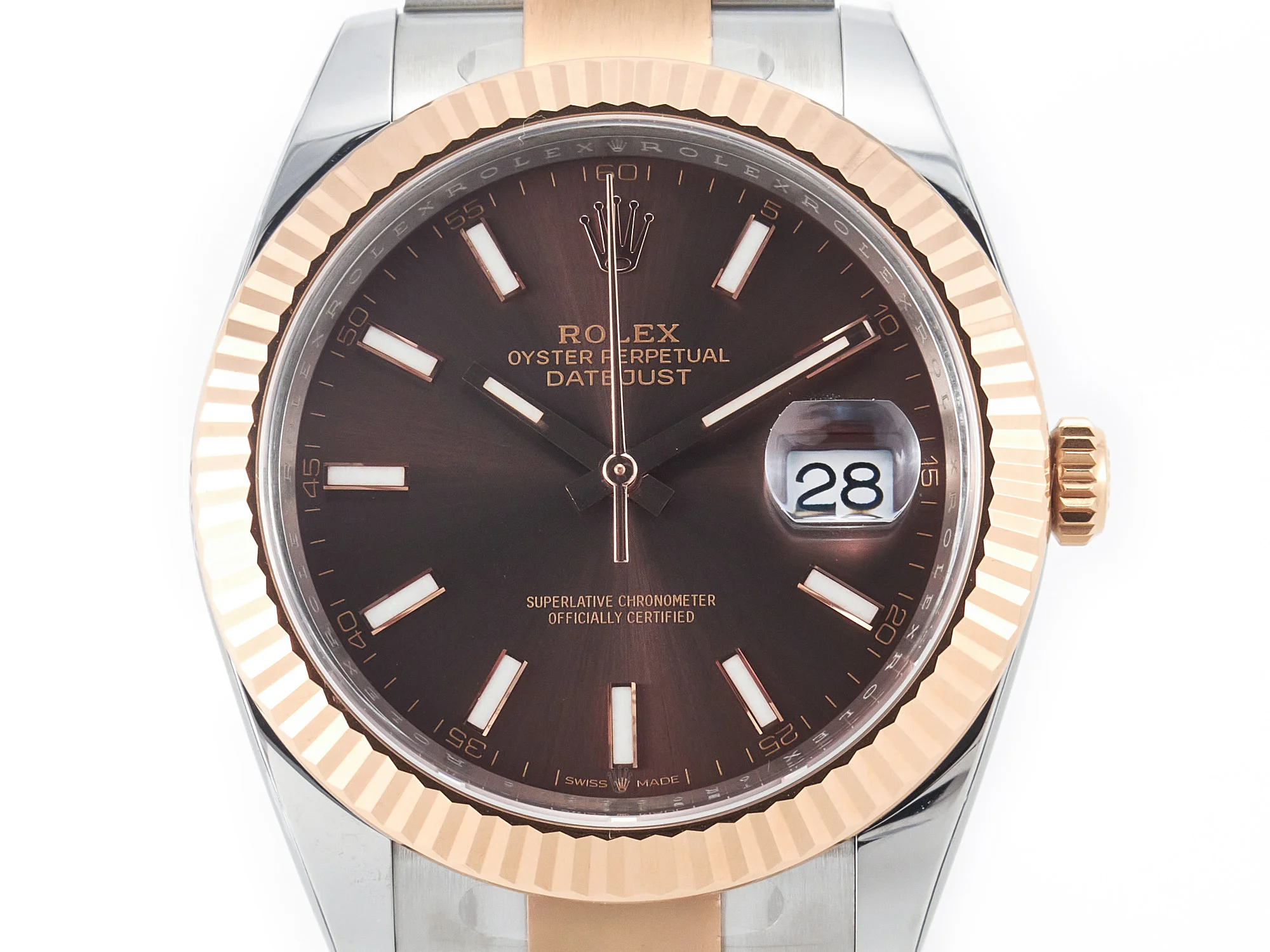 DateJust 41mm 126331 904L SS/RG Clean 1:1 Best Edition Brown Dial on Oyster Bracelet VR3235