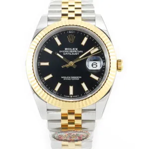 DateJust 41mm 126333 Clean Best Edition Black Stick Dial on Jubilee Bracelet VR3235