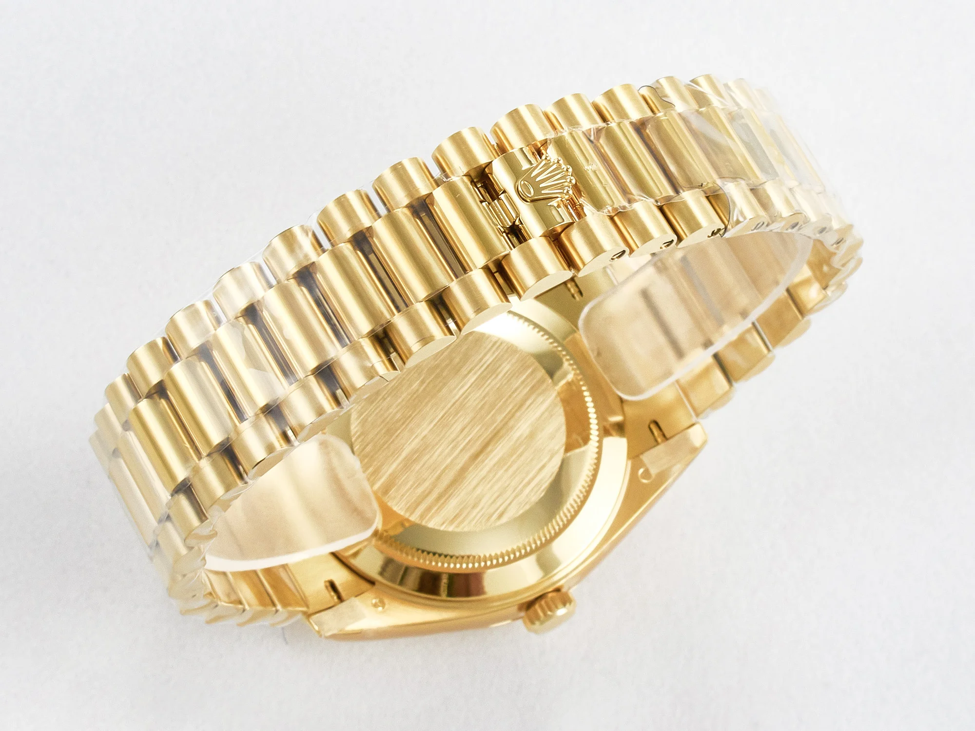 Day Date 40 228238 ARF 904L Steel Gold Stick Dial on President Bracelet VR3255