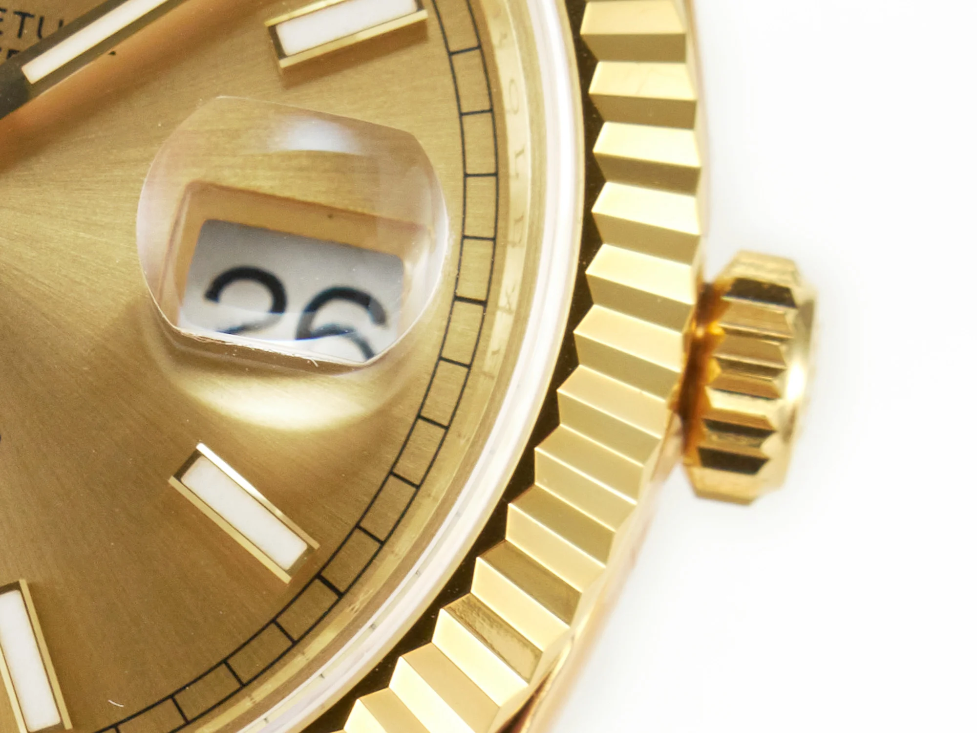 DayDate 40 228238 ARF 904L Steel Gold Stick Dial on President Bracelet VR3255
