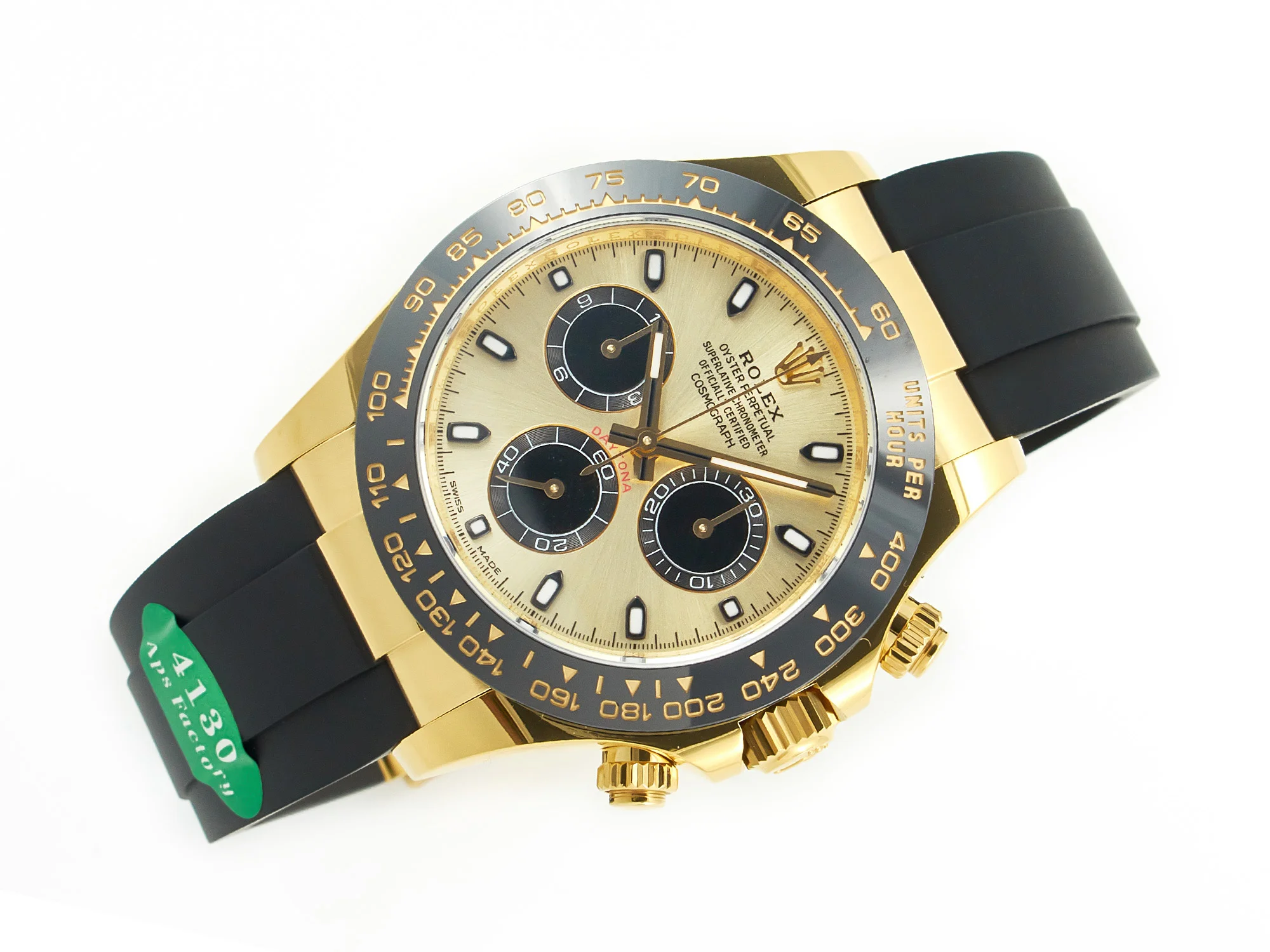 Daytona 116518 APS 1:1 Best Edition 904L SS Case YG Dial on Oysterflex Strap SH4130 (Gain Weight)