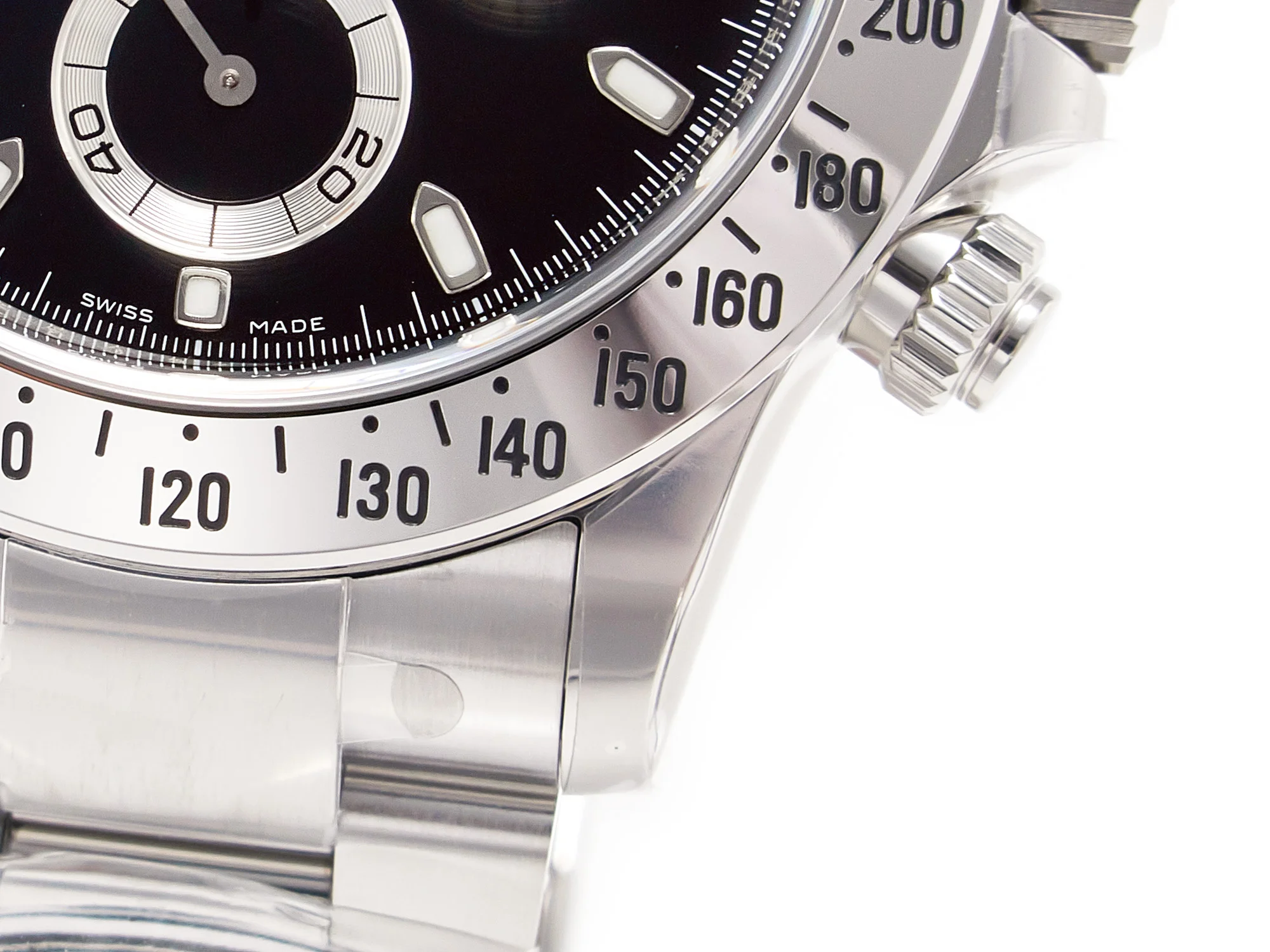 Daytona 116520 Clean 1:1 Best Edition 904L SS Case and Bracelet Black Dial SA4130 V3
