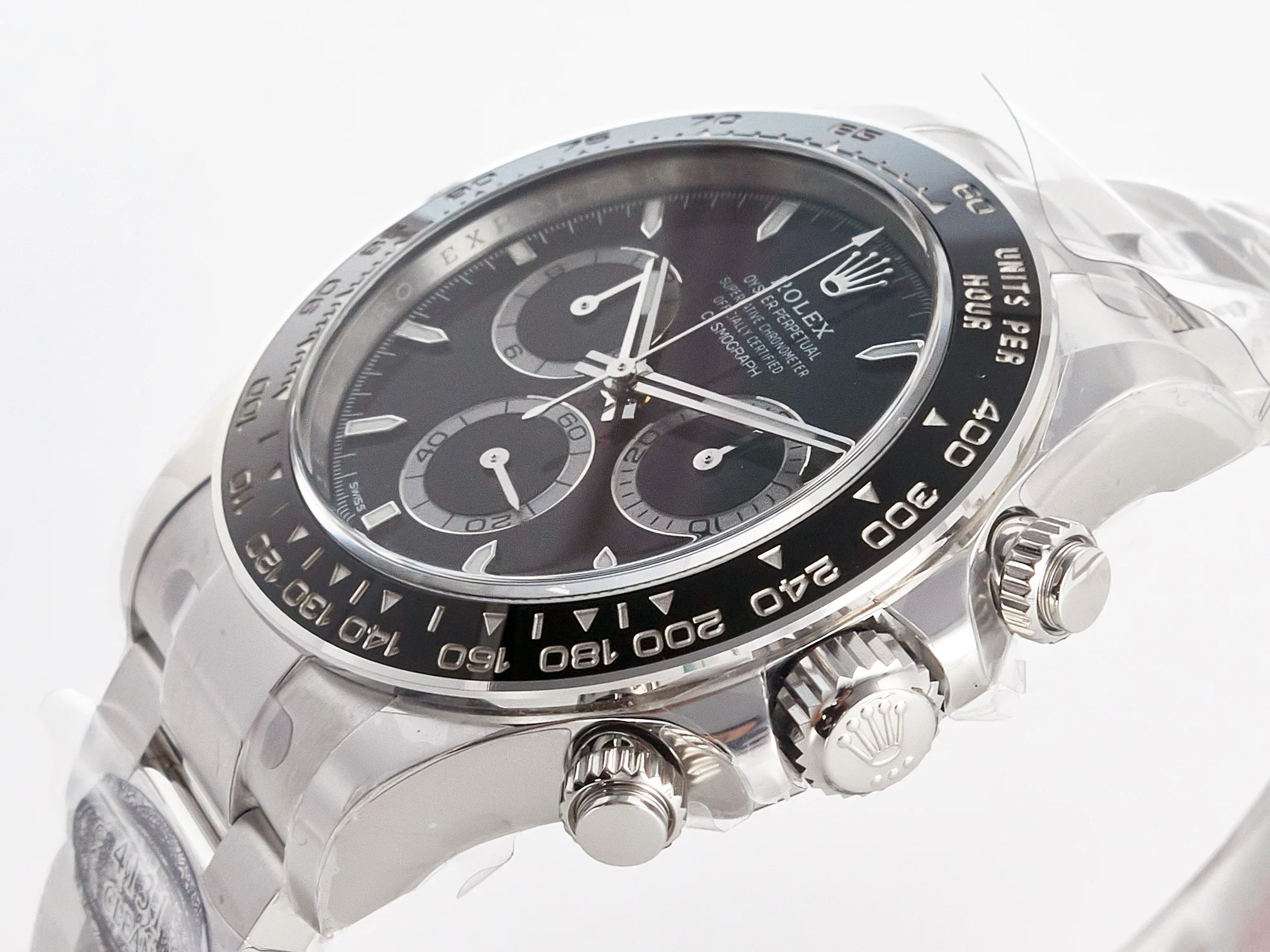 Daytona 126500 Clean 1:1 Best Edition 904L SS Case and Bracelet Black Dial SH4131