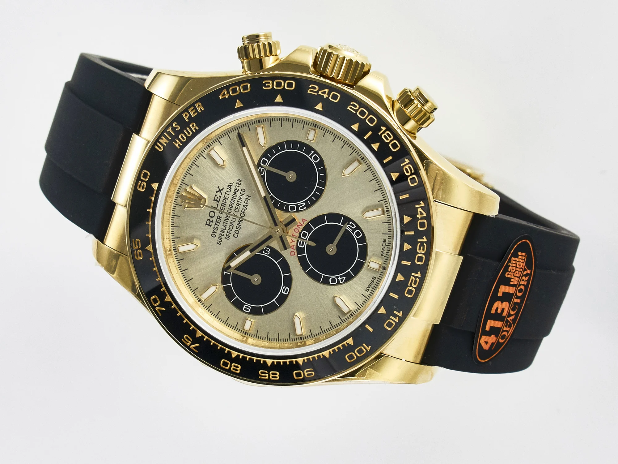 Daytona 126518 QF 1:1 Best Edition YG/Black Dial on Oysterflex Strap SH4131 V6(Gain Weight)