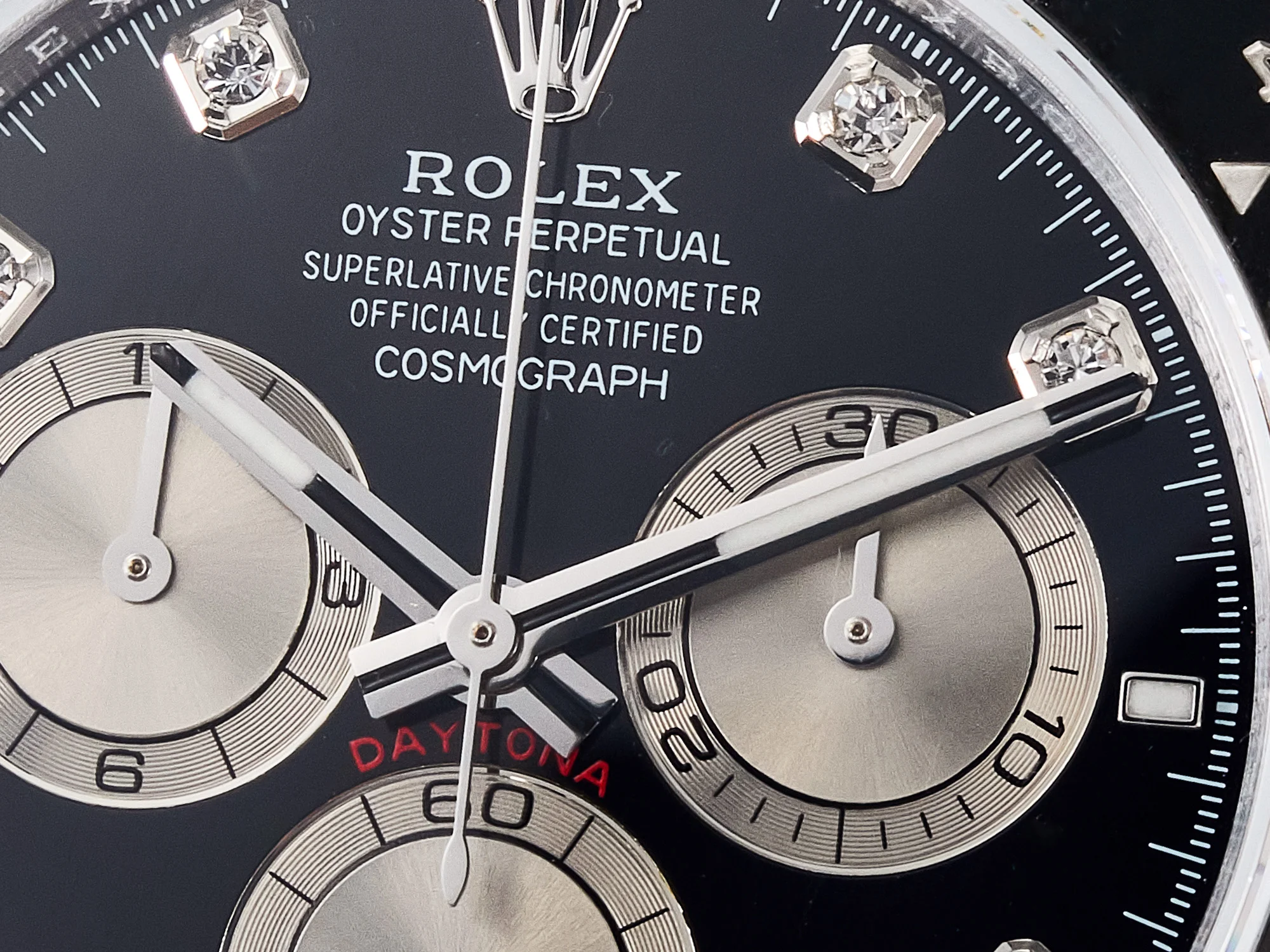 Daytona 126519 QF 1:1 Best Edition Black/Silver Diamonds Dial on Oysterflex Strap SH4131 V6(Gain Weight)