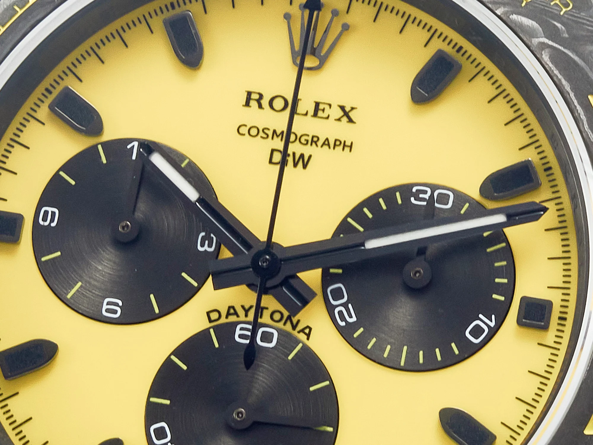 Daytona DIW Yellow Carbon N6F 1:1 Best Edition Yellow/Black Dial on Black Nylon Strap SA4130 V2