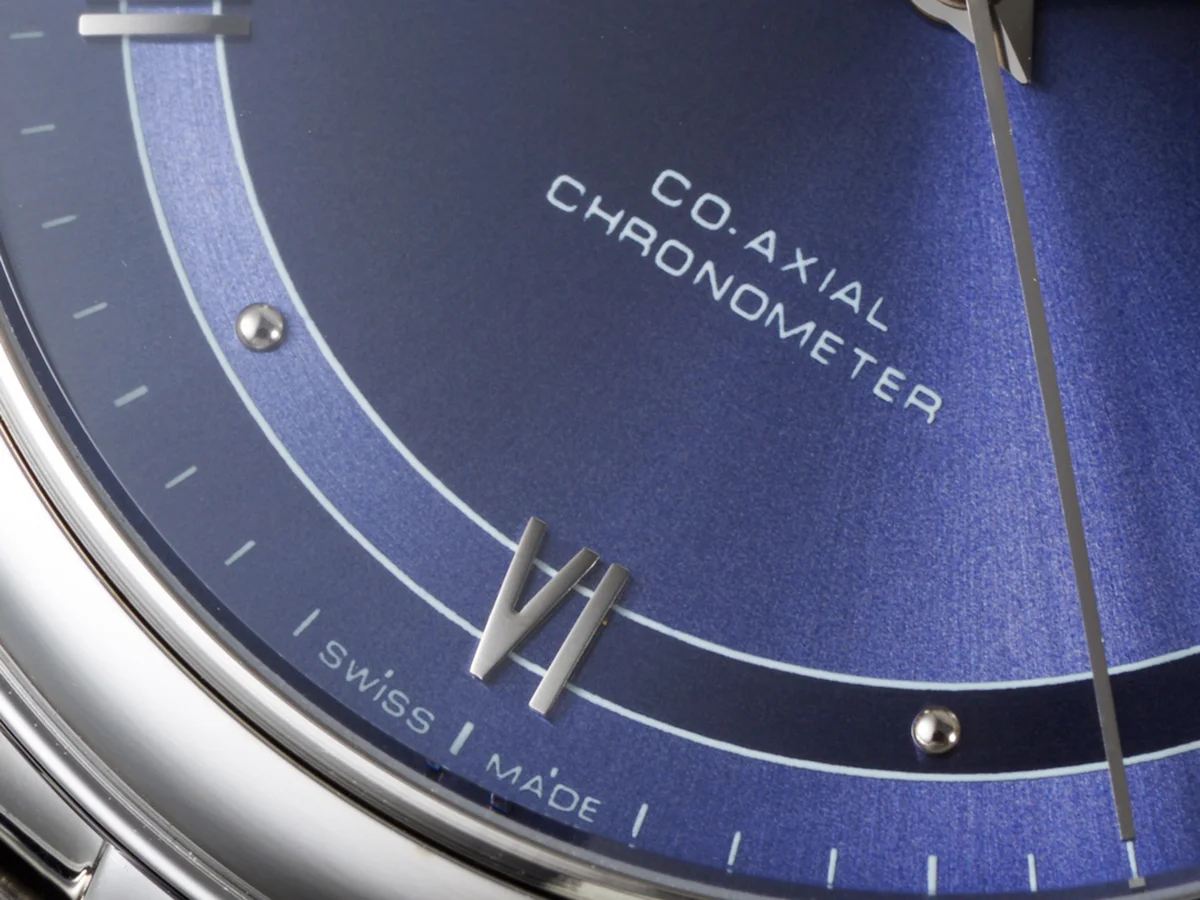 De Ville Co-Axial Chronometer 36.8mm Light Blue Dial in Steel on Bracelet