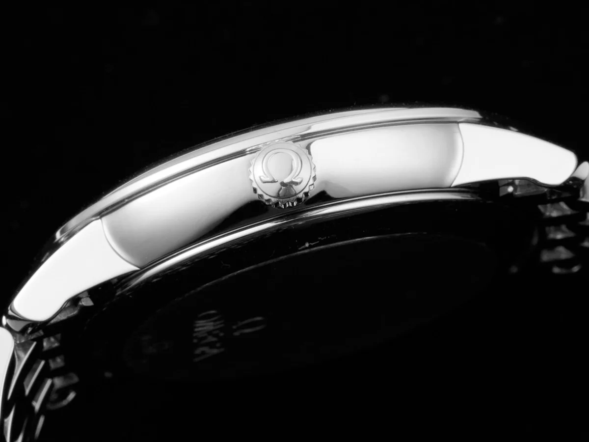 De Ville Co-Axial Chronometer 36.8mm Silver Dial with Blue Marker in Steel on Bracelet