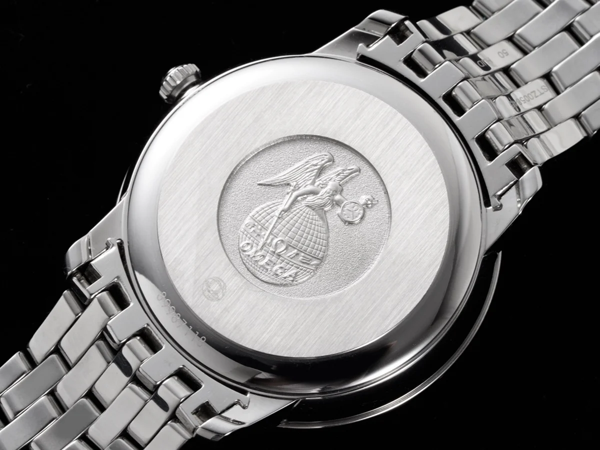 De Ville Co-Axial Chronometer 36.8mm Silver Dial with Blue Marker in Steel on Bracelet