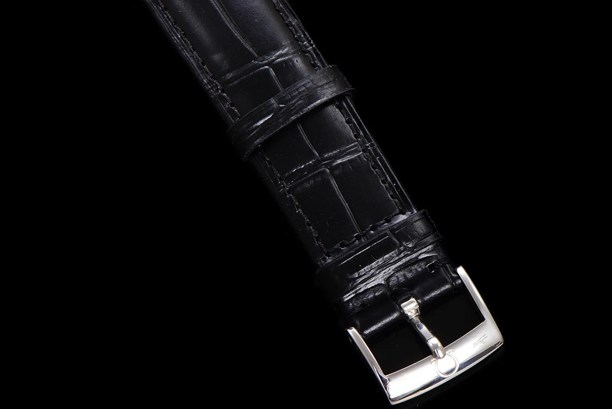 De Ville Co-Axial Chronometer 39.5mm Silver Dial in Steel on Leather Strap