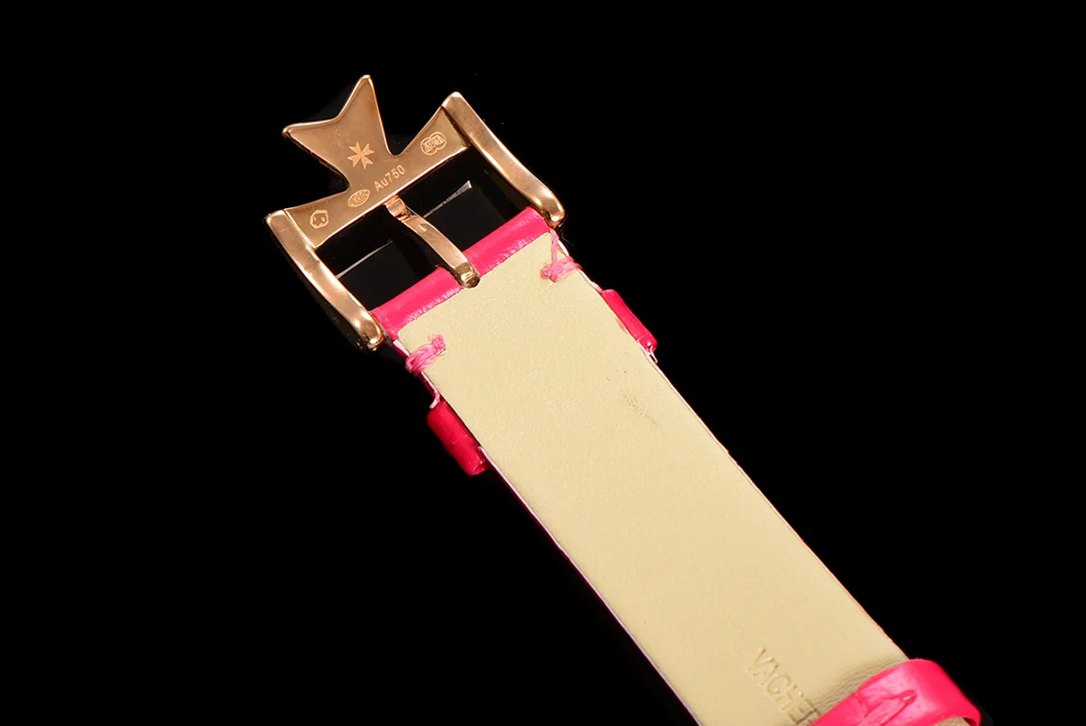 Egerie Muse White Dial in Pink Gold on Pink Leather