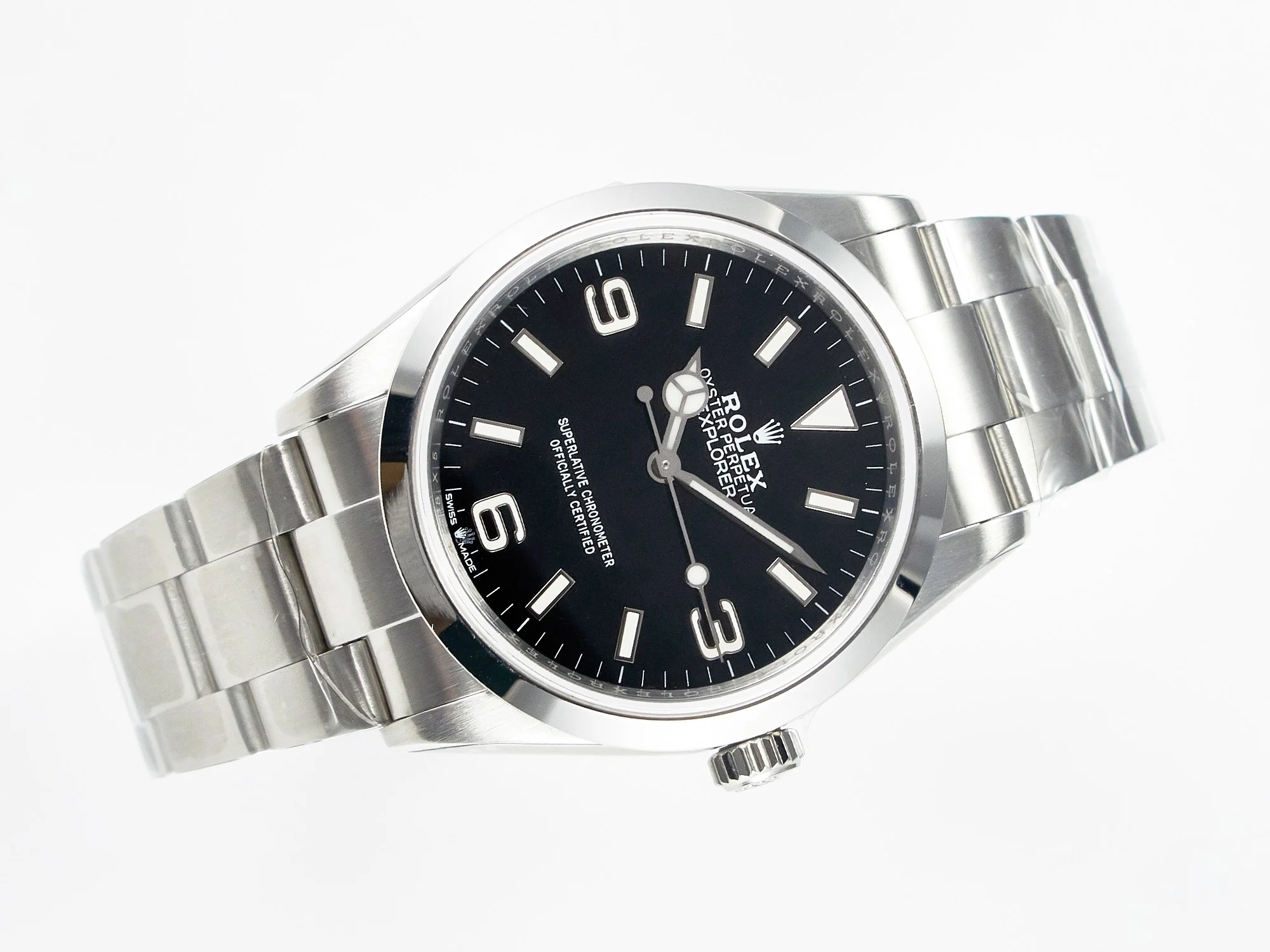 Explorer 36 904L Steel KRF 1:1 Best Edition Black Dial on SS Bracelet SW200 V2