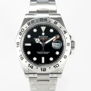 Explorer II 42mm 226570 904L SS Clean 1:1 Best Edition Black Dial on Bracelet DD3285 CHS