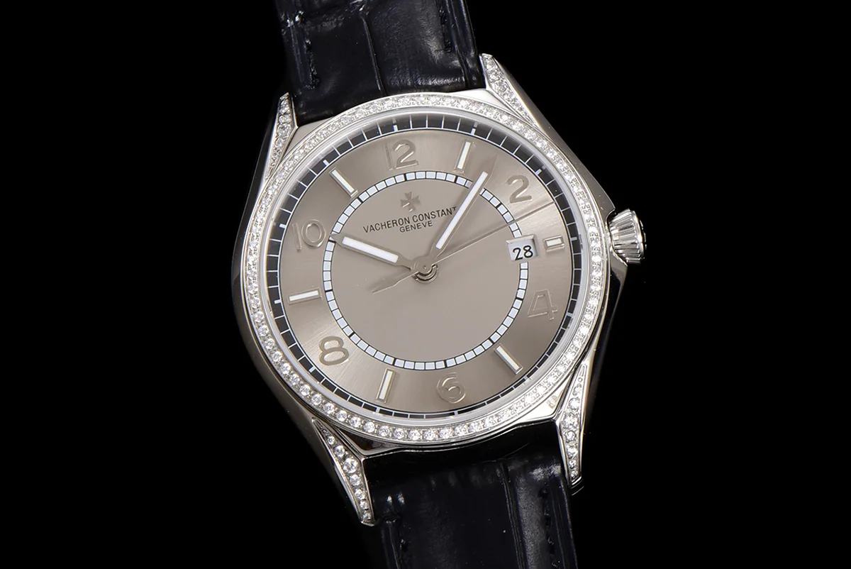 Fiftysix Grey Dial with Diamond Bezel in Steel Ref: 4600E