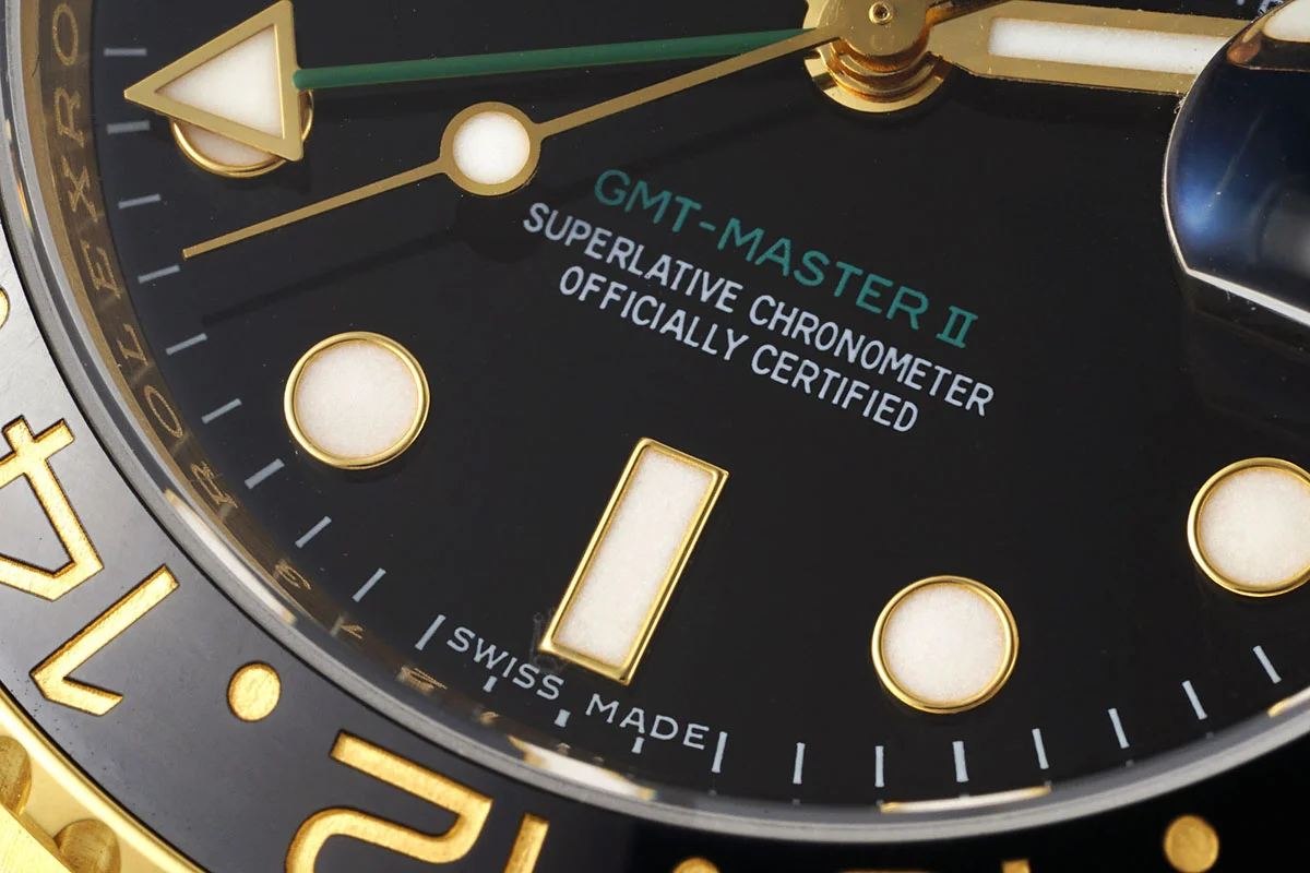 GMT Master II 116718LN Black Dial in Yellow Gold