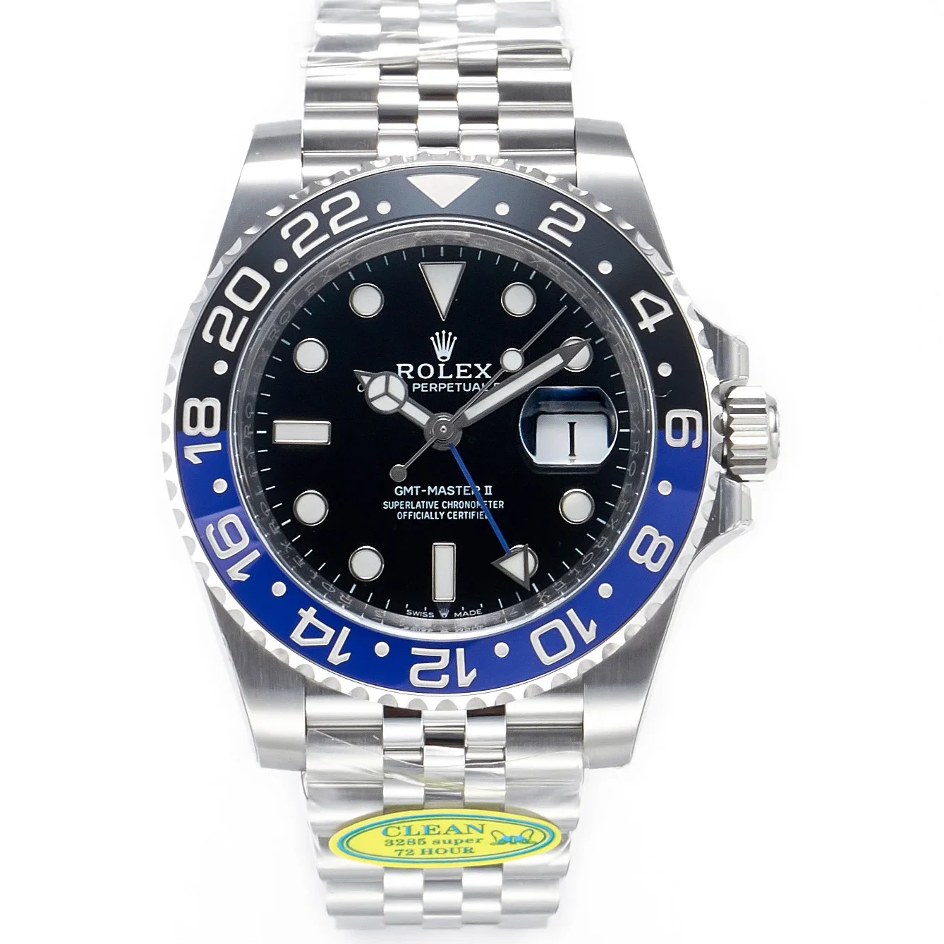 GMT-Master II 126710 BLNR Clean Black/Blue Ceramic 904L Steel Best Edition on Jubilee Bracelet DD3285